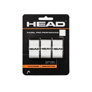 اورگریپ پدل هد Pro Perforated سفید بسته 3 تایی-HEAD Padel Pro Perforated Overgrip White