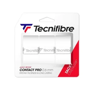 اورگریپ تنیس تکنیفایبر Contact Pro سفید بسته 3 تایی- Tecnifibre Contact Pro Overgrip white