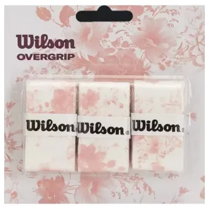 اورگریپ تنیس ویلسون Wilson 2024 Flower Overgrip صورتی با طرح گل بسته 3 تایی